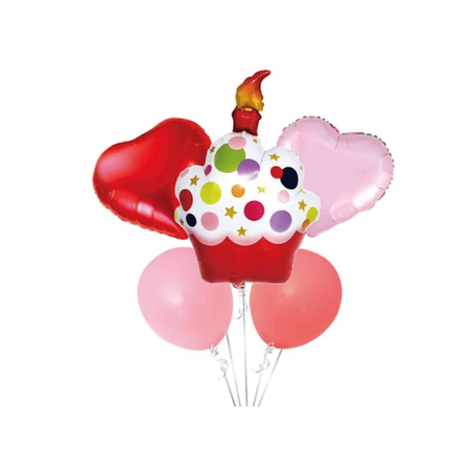 Set De Globos Diseño Cupake 5Pcs-0