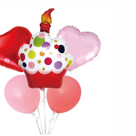 Set De Globos Diseño Cupake 5Pcs-1