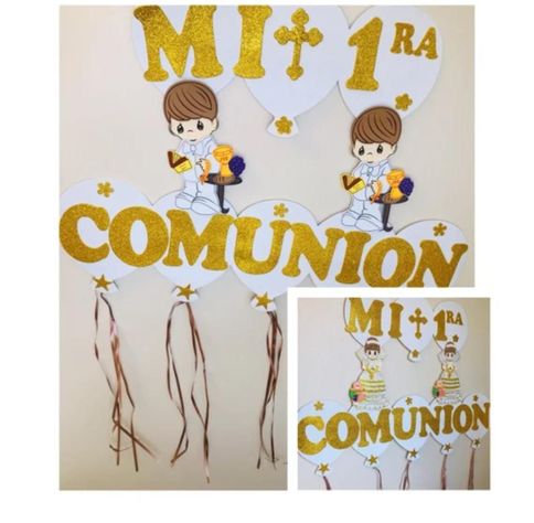 COLGANTE GOMA EVA MI 1RA COMUNION HOMBRE GRANDE 75X55 CM-1