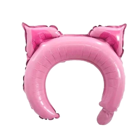 Globo Cintillo De Chancho Rosa 1pcs 28x30cm-0
