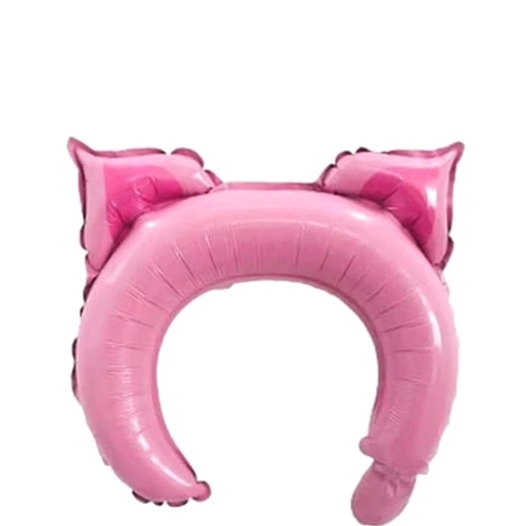 Globo Cintillo De Chancho Rosa 1pcs 28x30cm-1