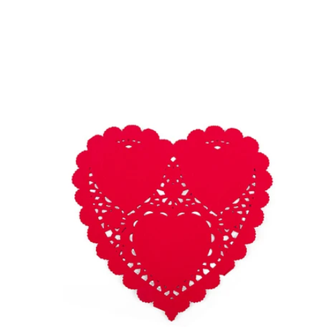 Blondas De Papel Con Forma De Corazon 50pcs 15,2cm Color Aleatorio-0