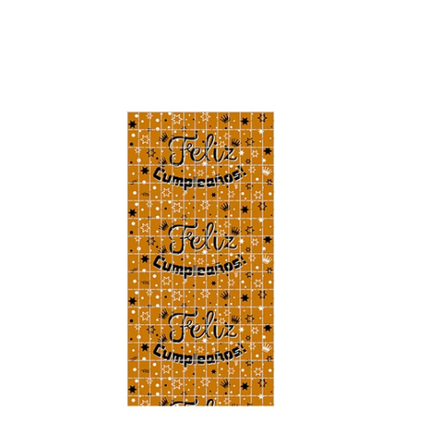 Cortina Metálica De Cuadros Feliz Cumpleaños Dorada 100x200cm-1