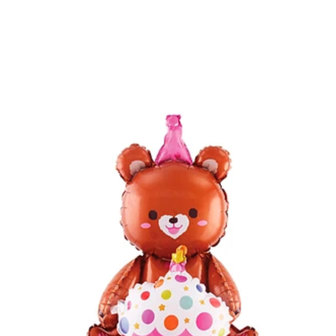 Globo Metálico Oso De Cumpleaños 77x97Cm-1