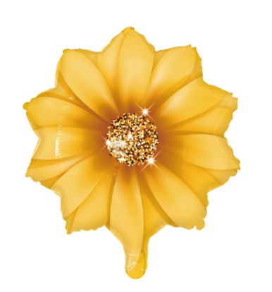 GLOBO SILUETA FLOR AMARILLO-1