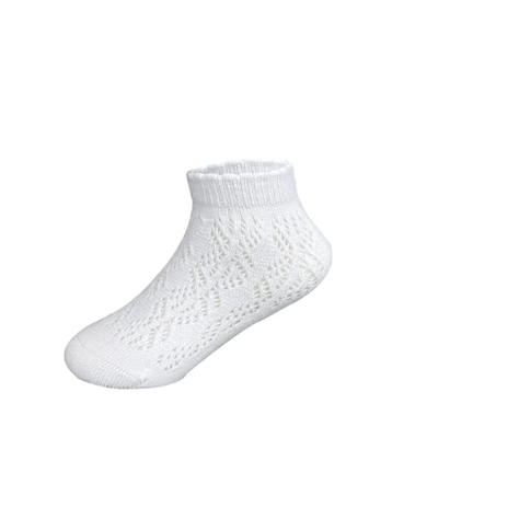 Calcetines De Bebe Color Blanco Sin Costura Talla 9-18 12 Unid-0