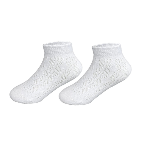 Calcetines De Bebe Color Blanco Sin Costura Talla 9-18 12 Unid-1