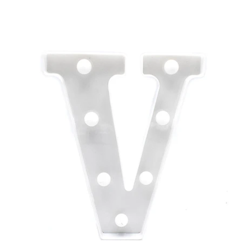 Letra Con Luz Led V Color Blanco-1