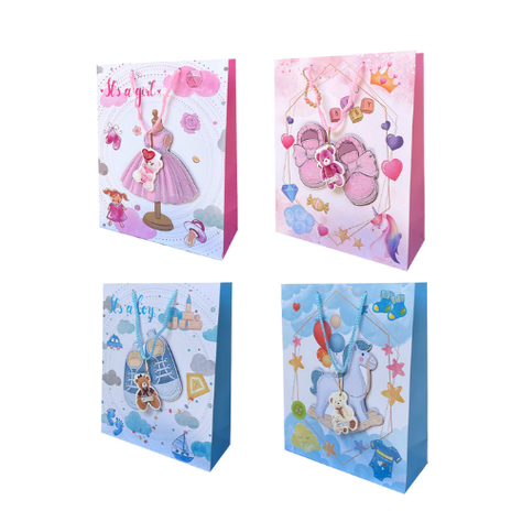 Bolsa De Regalo Calzado Vestido Bebe 31X12X40Cm 12 Unid -1