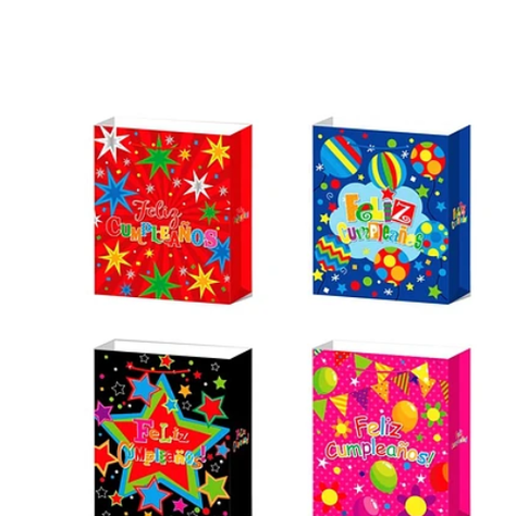 Bolsa De Regalo Feliz Cumpleaños 12x31x40cm-1