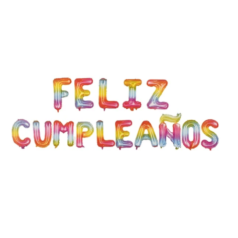 Set De Globos Feliz Cumpleaños Multicolor 16 Pulgadas-0