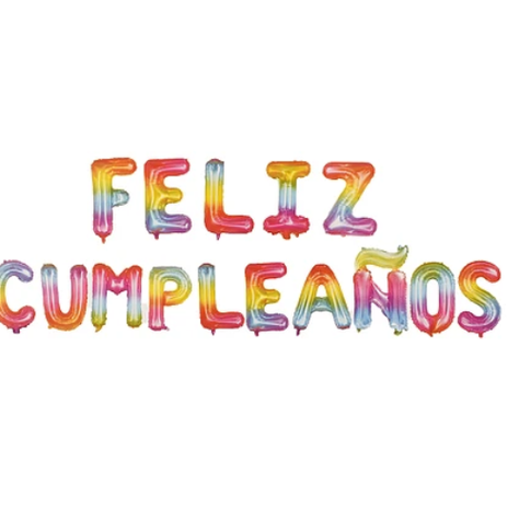 Set De Globos Feliz Cumpleaños Multicolor 16 Pulgadas-1