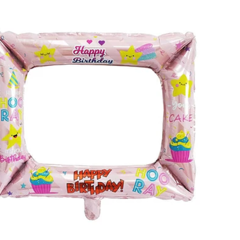 Globo Marco Selfie Happy Birthday Rosa-1