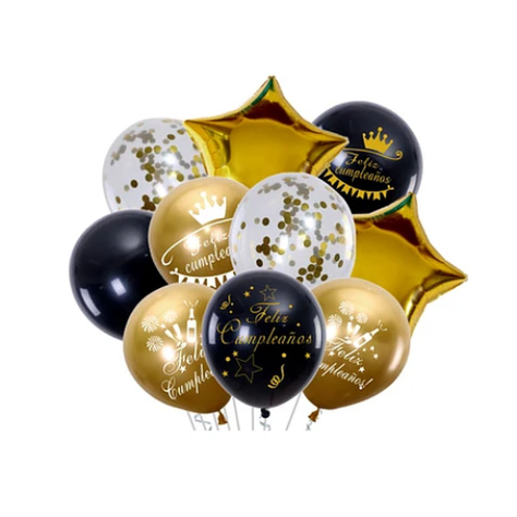 Set De Globos Feliz Cumpleaños 10Pcs 30Cm-0
