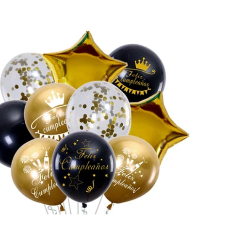 Set De Globos Feliz Cumpleaños 10Pcs 30Cm-1
