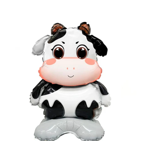 Globo Metálico Vaca Con Base 40x60  cm-1