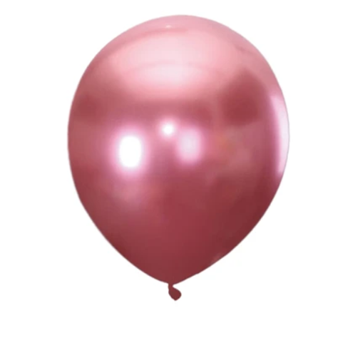 Globos De Latex Cromado Rojo 5pcs 30cm-0