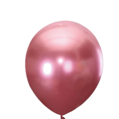 Globos De Latex Cromado Rojo 5pcs 30cm-1