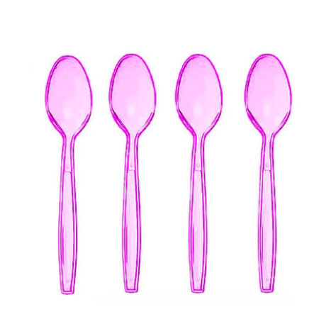 Cucharas Plasticas Morada 12un 15.5cm-0
