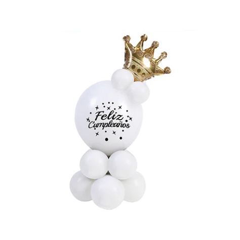 Set De Globos Feliz Cumpleaños Con Corona 13Pcs-0