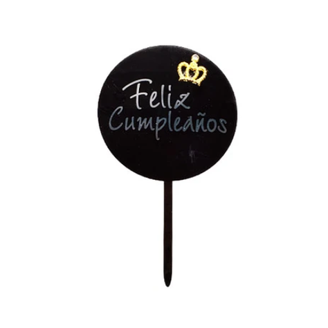 Topper Acrílico Feliz Cumpleaños 16.5x10cm-0