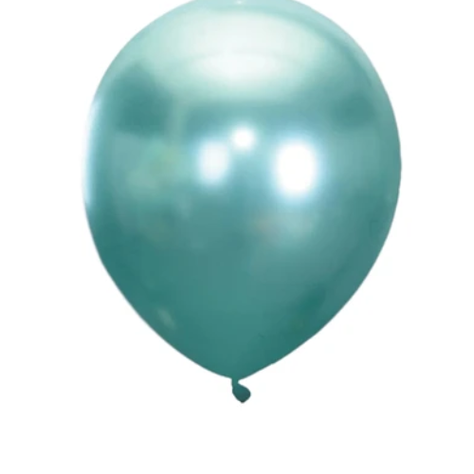 Globos De Latex Cromado Celeste 5pcs 30cm-0