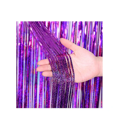 Cortinas Metalicas Morado Holográfico 3m-0