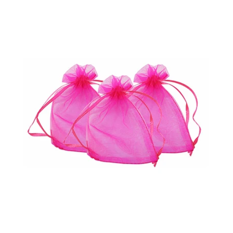 Bolsas De Organza Fucsia 10pcs 8x10cm-0