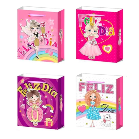 Bolsa De Regalo Niña Diseño Aleatorio 10x26x32cm-1