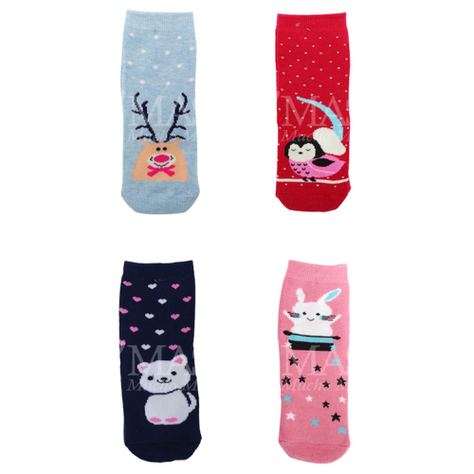 Calcetines Invisible Para Niña Con Diseño 12 Unid-1