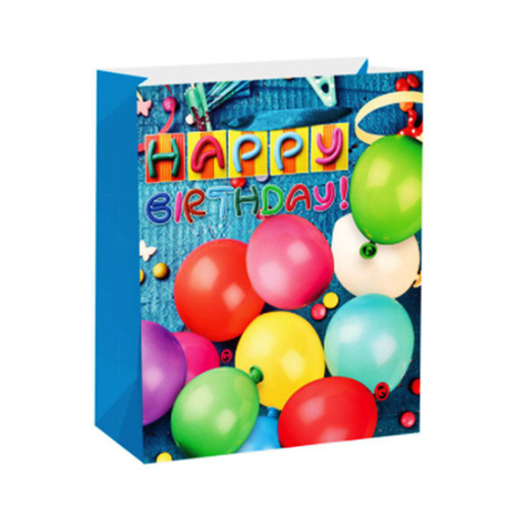 Bolsa De Regalo Feliz Cumpleaños 26X32X10Cm 12 Unid-0