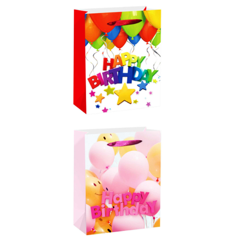Bolsa De Regalo Feliz Cumpleaños 26X32X10Cm 12 Unid-1