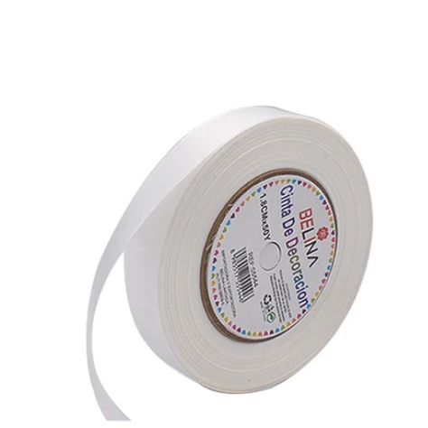 Cinta De Regalo Blanco Rollo 1.8cmx50-1