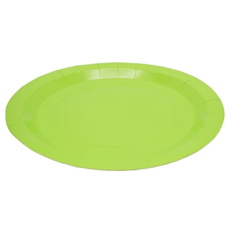 Plato De Carton Verde 23cm 6PCS-0