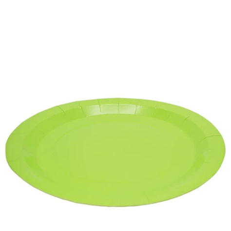 Plato De Carton Verde 23cm 6PCS-1