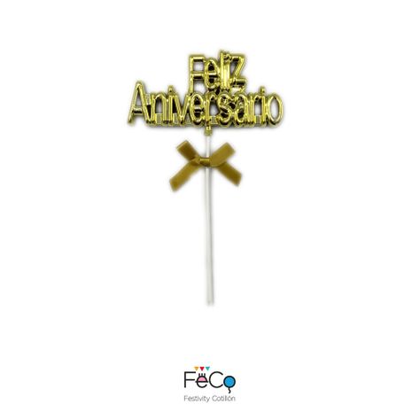  DECO TORTA F.A 3D DORADO X1 UNI-0