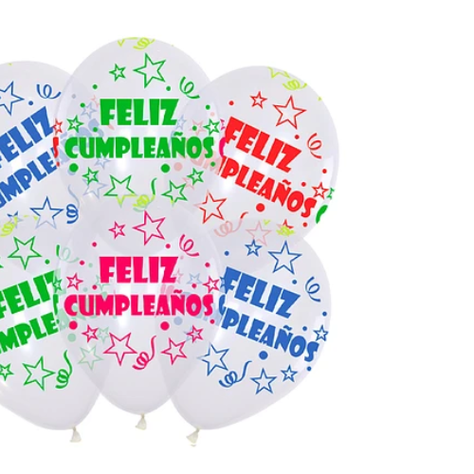 Set De Globos Latex Feliz Cumpleaños Fluorescente 6Pcs-1