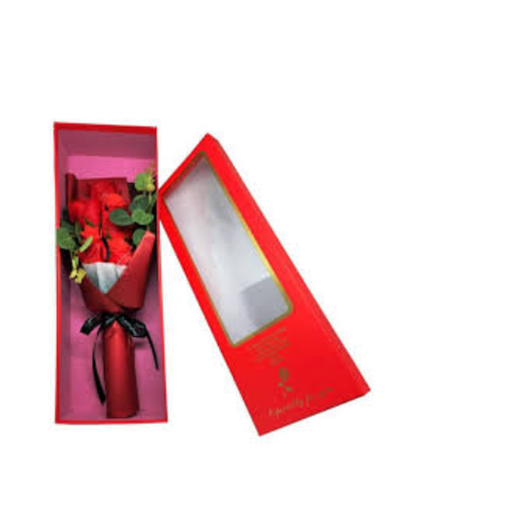  Ramo De Rosas Artificiales Luces Led En Caja Regalo Elegante.-0