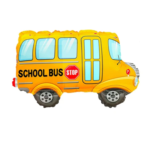 Globo Metalico Autobus Escolar 52x68Cm-0