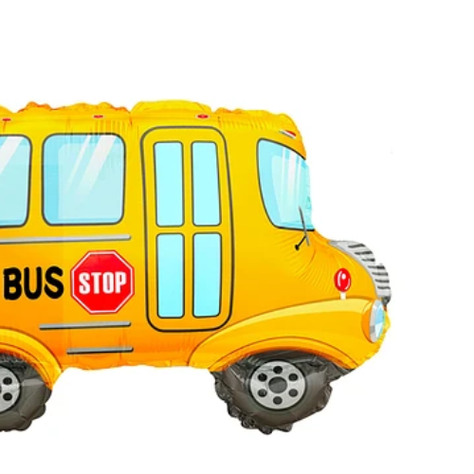 Globo Metalico Autobus Escolar 52x68Cm-1