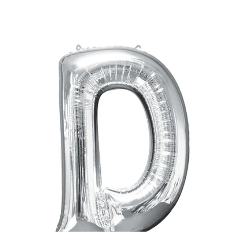 Globo Letra D Plata 30 Pulgadas-1