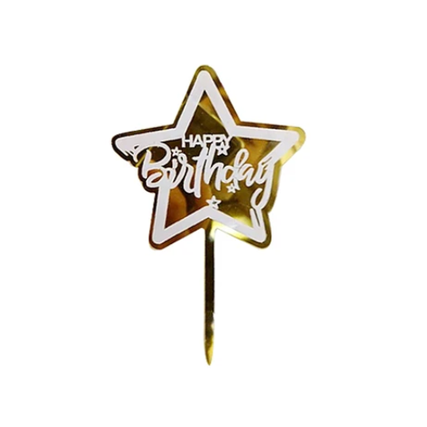 Topper Acrílico Happy Birthday 16x10cm-1