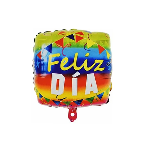 Globo Metalico Feliz Dia Colores 45Cm-0