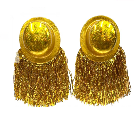 SOMBREROS DE FIESTA DORADO CON FLEQUILLOS-0