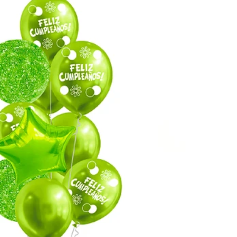 Set De Globos De Latex Verde Deliz Cumpleaños 11Pcs-1