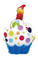 GLOBO CUPCAKE CON VELA CON AZUL-1