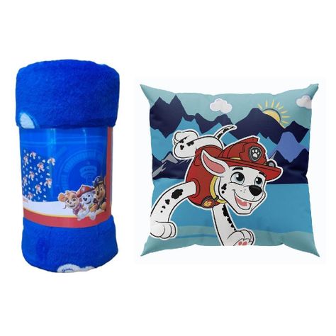 PACK MANTA CORAL 127x152 + COJIN 40x40 PWP MOUNTAINS BLUE.-1