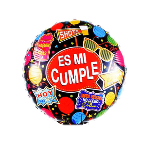 Globo Metalizado Es Mi Cumple 45Cm 1Pc-0
