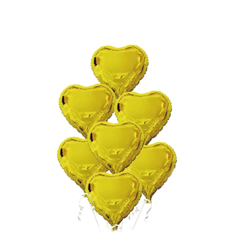 Set De Globos Corazón Dorado 7pcs 45 cm-1