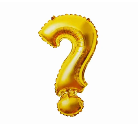 Globo Signo De Interrogacion Dorado-0
